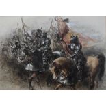 Sir John Gilbert Going into battle Pen and ink Signed 29 x 42cm *Artists Resale Rights may apply