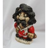 A John Hughes pottery Grogg 'Wildman Williams', 18cm high,