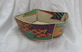A Rosenthal Dorothy Hafner studio line pottery Bowl, decorated with geometric patterns, and dots,