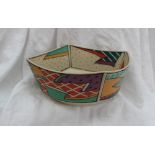 A Rosenthal Dorothy Hafner studio line pottery Bowl, decorated with geometric patterns, and dots,