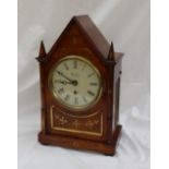 A Regency rosewood steeple mantle clock,