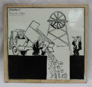 Les Gibbard A cartoon depicting Michael Foot driving a tipper truck,