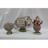 A Hughes resin World of Groggs model sheep painted 'Happy 40th Ewe',