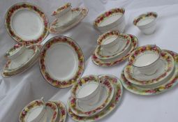 A Royal Worcester porcelain part tea service,