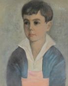 Edda Baronin von Wedel (born 1867) Head and shoulders portrait of a young boy Oil on