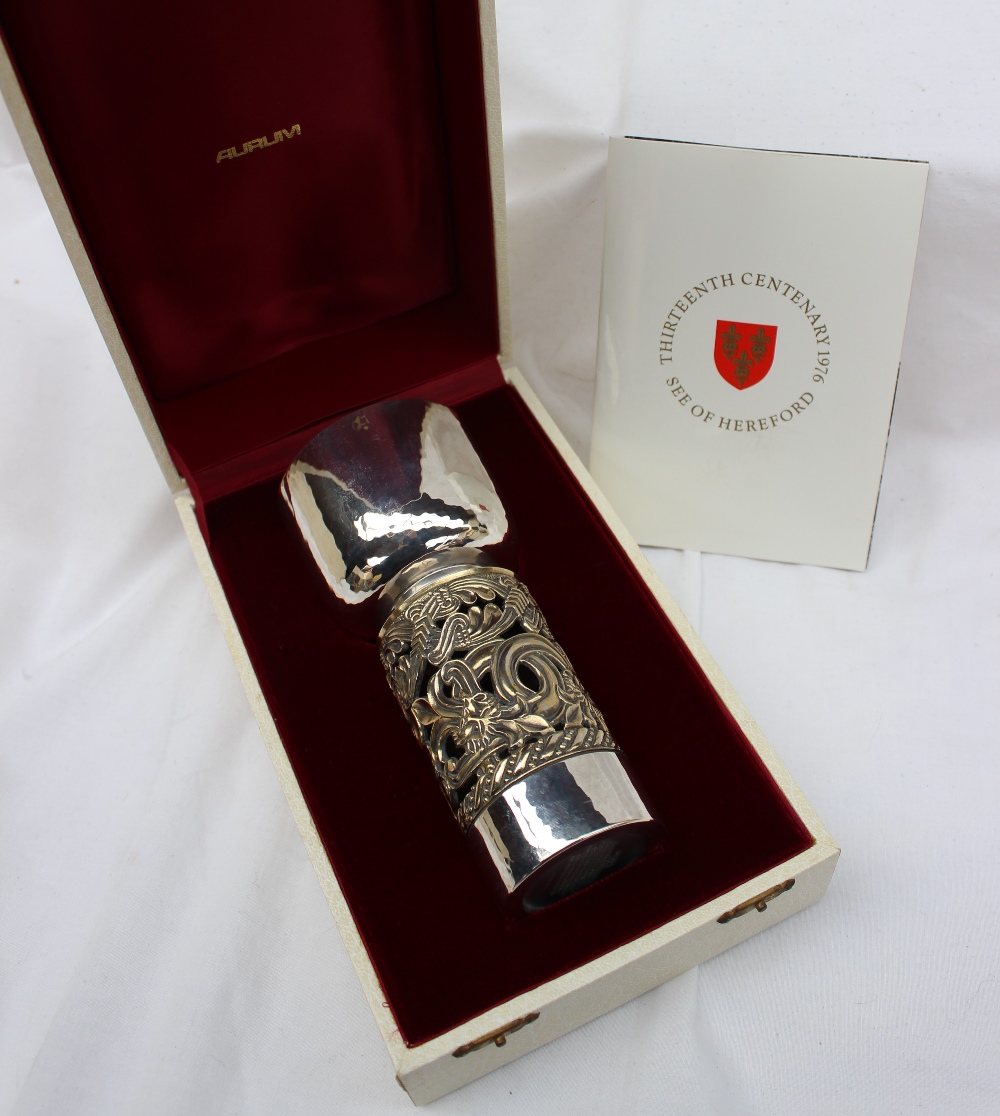 An Elizabeth II silver and silver gilt limited edition commemorative goblet "Made by order of the - Image 9 of 10