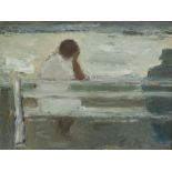 Will Roberts Seat by the Sea I Oil on board Initialled and inscribed verso 29 x 39cm ***Artists