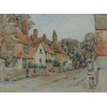Compton Hall Wilminster Village Watercolour Signed and inscribed 28 x 39cm