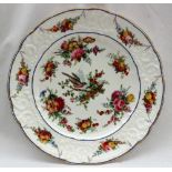 A Nantgarw porcelain plate, circa 1818-20, decorated in London, probably in the Sims workshop,