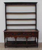 An 18th century oak Carmarthenshire dresser,