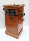 The Myrioscope, a stereoscopic viewer in a mahogany case by Sanger-Shepherd & Co.