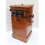 The Myrioscope, a stereoscopic viewer in a mahogany case by Sanger-Shepherd & Co.