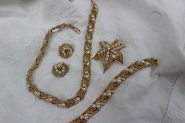 A suite of Trifari costume jewellery,