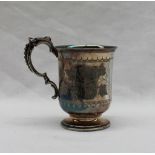 A Victorian silver christening mug,