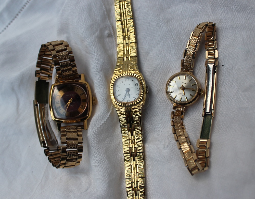 A Lady's excaliber wristwatch, together with two other wristwatches, bangles, - Image 3 of 3