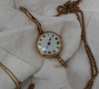 A 9ct yellow gold Lady's wristwatch,