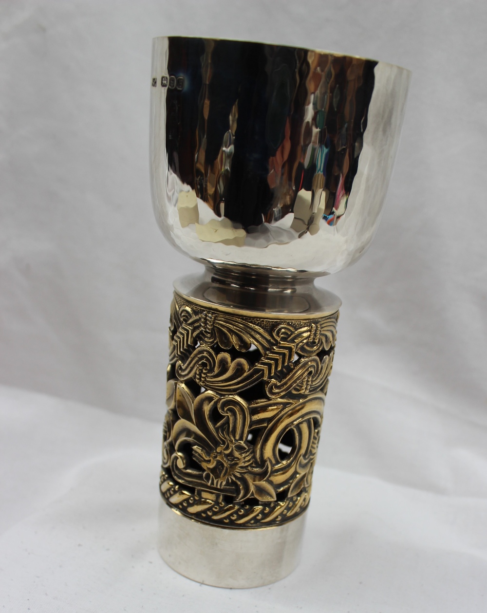 An Elizabeth II silver and silver gilt limited edition commemorative goblet "Made by order of the - Image 4 of 10