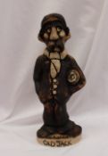A John Hughes pottery Grogg 'Old Jack' 21cm high signed and dated 1979