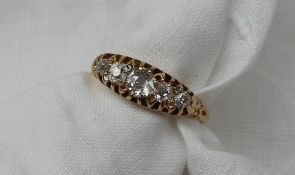 A five stone diamond ring,