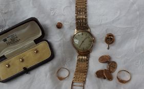 A Gentleman's Hefix 9ct yellow gold wristwatch,