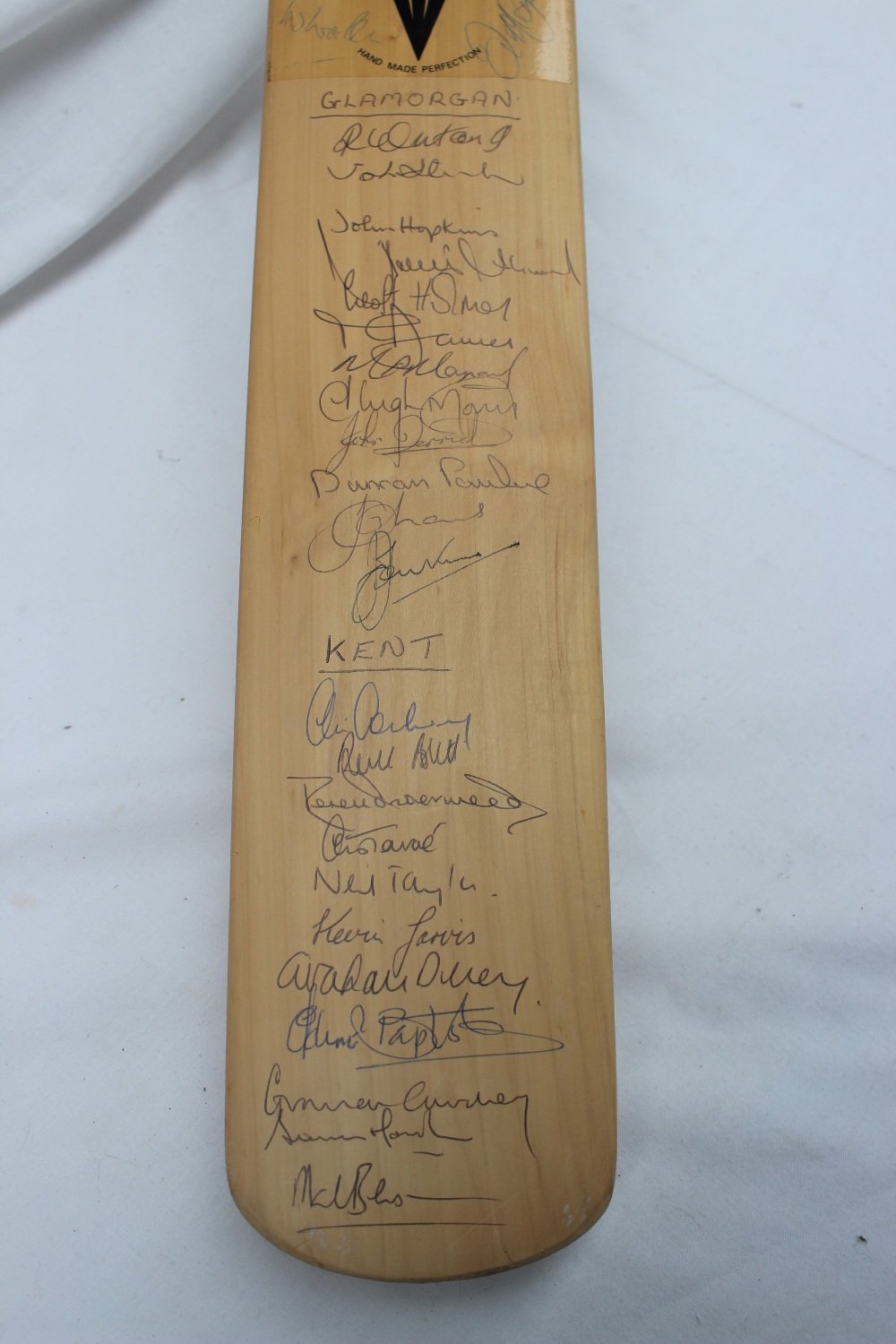 A Duncan Fearnley Cricket bat, signed by The Glamorgan and Kent teams, including Neil Taylor, - Image 4 of 6