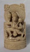 Of Hindu interest - A late 19th / early 20th century figure group of Hanuman carrying a Mace in
