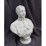 A Victorian Parian bust of Prince Albert Edward, after the sculpture Morton Edwards,