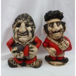 A John Hughes pottery Grogg 'Wales Forever', in a red jersey with the No.