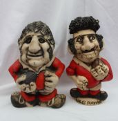 A John Hughes pottery Grogg 'Wales Forever', in a red jersey with the No.