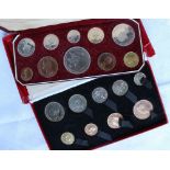 An Elizabeth II crowned 2nd June 1953 coin set, comprising a Five Shilling coin, two one shillings,