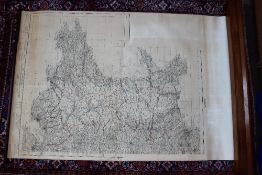 A mid 20th century Ordnance Survey map of Wales, Half Inch to One Statute Mile,