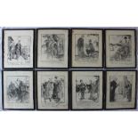 Leslie Grimes A set of eight pencil sketches with text for publication,