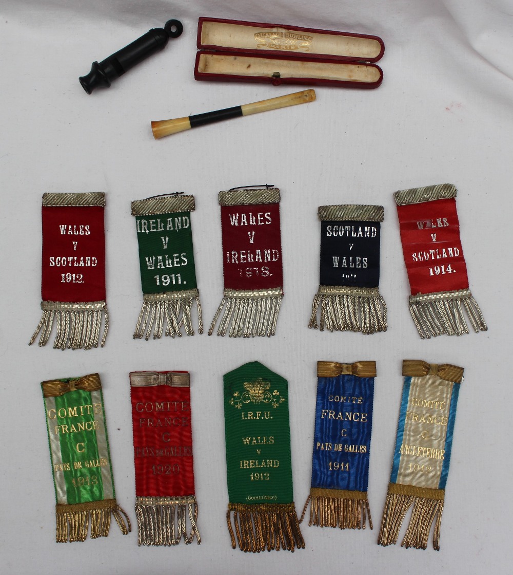 Tommy Schofield (WRU) - A collection of five Referee pin badges, for Wales V Ireland 1918, - Image 5 of 6
