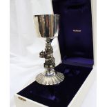 An Elizabeth II silver and silver gilt limited edition commemorative goblet "Made by order of the