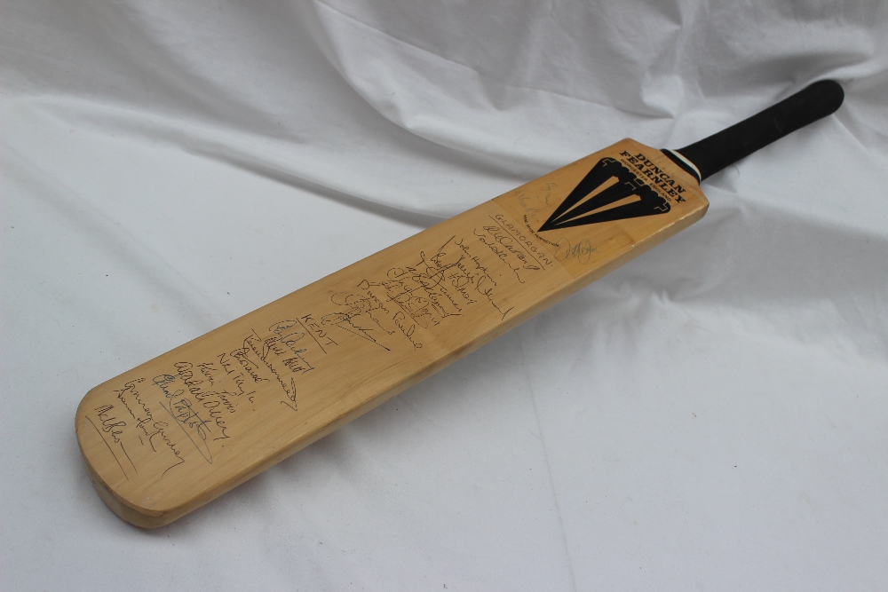 A Duncan Fearnley Cricket bat, signed by The Glamorgan and Kent teams, including Neil Taylor, - Image 2 of 6