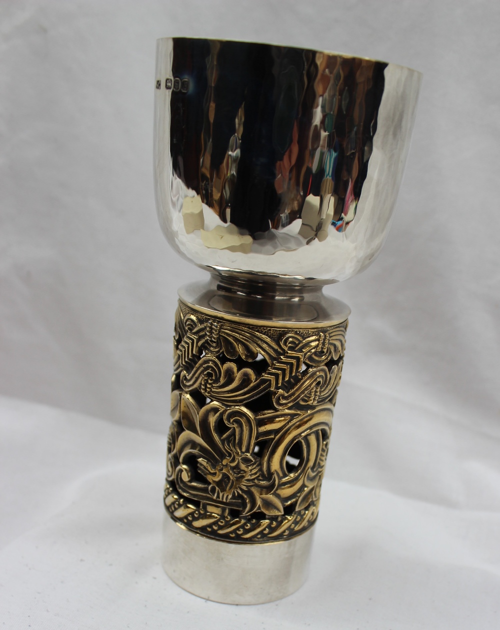 An Elizabeth II silver and silver gilt limited edition commemorative goblet "Made by order of the - Image 3 of 10