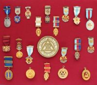 A collection of Masonic jewels relating to the South Wales Eastern Division,