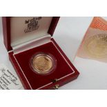 An Elizabeth II gold Sovereign,