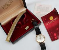 A 9ct yellow gold Gentleman's Longines wristwatch,