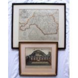 After Christopher Saxton and Guliemus Hole Glamorgan A later hand coloured map 27 x 34cm Together