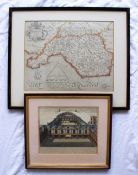 After Christopher Saxton and Guliemus Hole Glamorgan A later hand coloured map 27 x 34cm Together