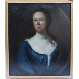 19th century British School Head and shoulders portrait of a lady Oil on canvas laid onto board 72.