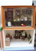 Dolls House - A general store interior, with a counter, tin cans, store keeper,