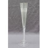 A 19th century oversized wine glass with a tapering bowl,