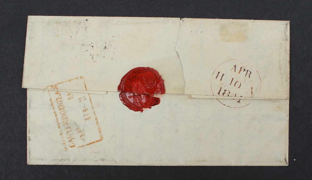 An 1840 Penny Black on a cover with the corner letters O.B. - Image 3 of 5