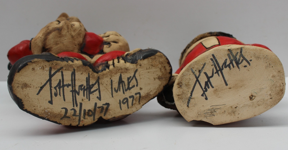 A John Hughes pottery Grogg of Gareth Edwards in a Welsh jersey, holding a ball, with the No. - Image 4 of 5