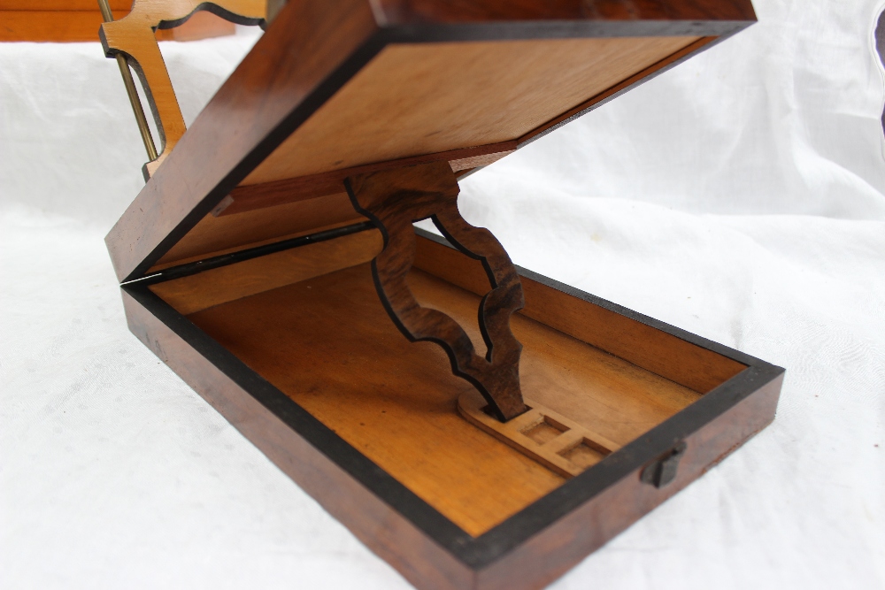 A 19th century walnut folding Graphoscope viewer, - Image 6 of 8