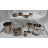 A George VI silver tankard, of baluster form, Birmingham, 1945 together with a silver beaker,