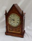 A Regency rosewood steeple mantle clock,