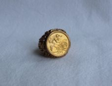 An Edward VII gold half sovereign dated 1908,